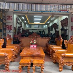 Bộ Louis Hoàng Gia Tân Cổ Điển Gỗ Gõ Đỏ 10 Món