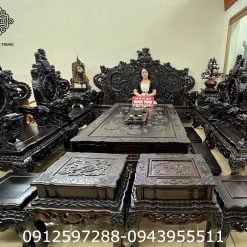 Siêu phẩm Rồng Đỉnh gỗ mun sừng bộ 17 món