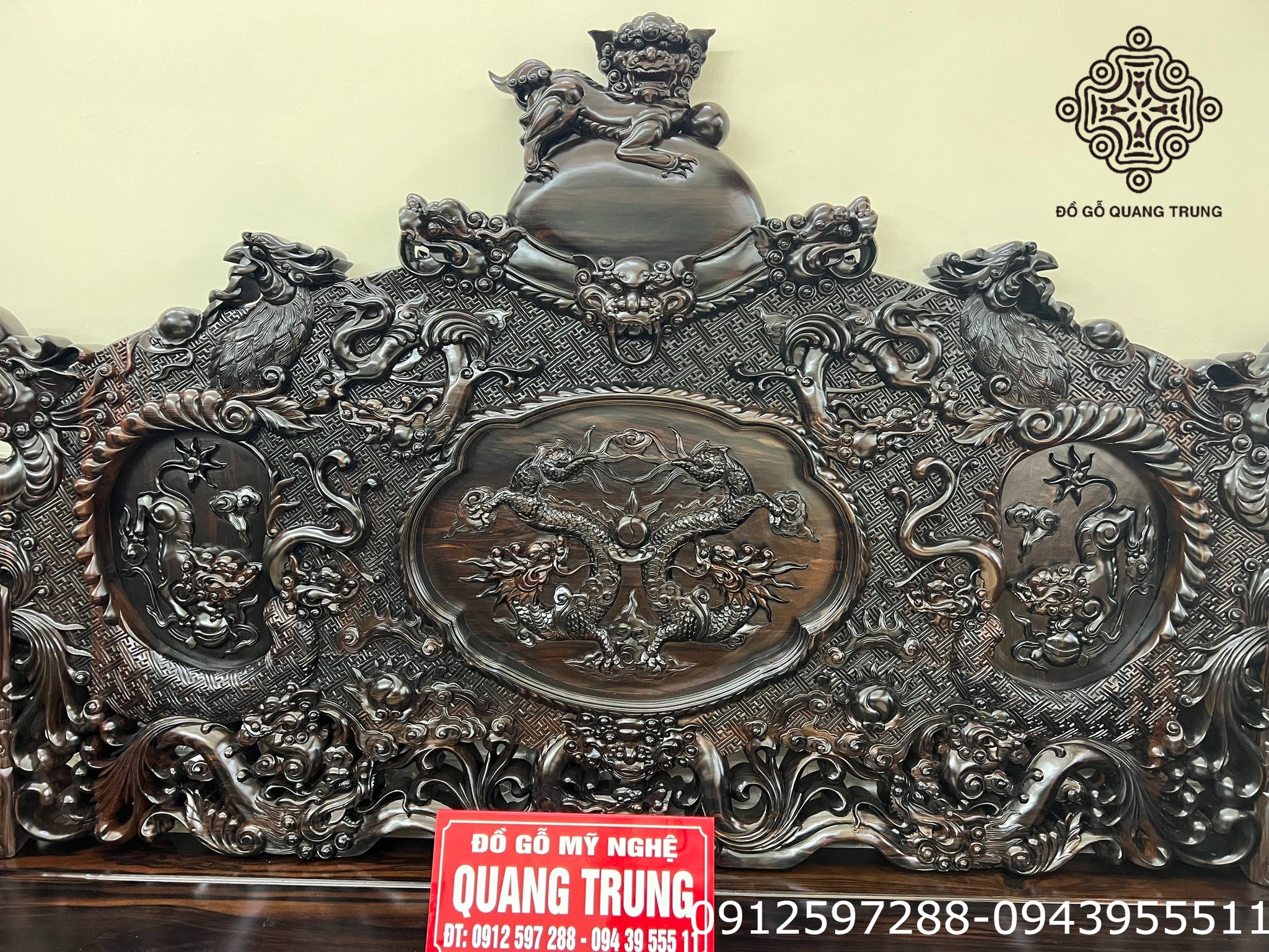 Siêu phẩm Rồng Đỉnh gỗ mun sừng bộ 17 món