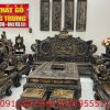Siêu phẩm Rồng Đỉnh gỗ mun hoa Lào bộ 12 món
