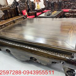 Sập tứ diện gỗ mun hoa Lào 1m97 x 2m37, chân 24
