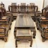 Bộ Bàn Ghế Tần Thủy Hoàng Gỗ Mun Lào Tay 12