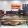 Sập tam diện gỗ mun hoa Lào 1m8x2m2, chân 24