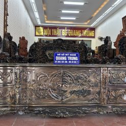 kệ tivi luis hoàng gia gỗ mun hoa Lào