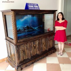 Bể cá gỗ mun hoa Lào