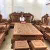 Bộ bàn ghế Nghê Bảo Đỉnh gỗ hương ta tự nhiên bộ 12 món