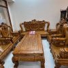 Bộ bàn ghế Ghê Bảo Đỉnh gỗ gõ đỏ cột 14, bộ 10 món