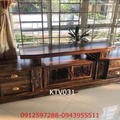 Kệ vát gỗ mun hoa Lào dài 2m37 sâu 47 cao 75