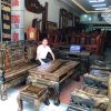 Bộ bàn ghế quốc voi gỗ mun hoa Lào tay 12, bộ 6 món