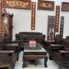 Bộ bàn ghế Phùng Dung gỗ mun hoa Lào bộ 10 món