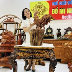 Tượng nhất kê gỗ bách xanh