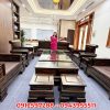 Bộ bàn ghế Sofa Thượng Hải gỗ Mun Hoa Lào Đoản 2m6, 11 món
